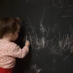 chalk board on wall for kids