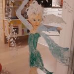 elsa painted on glass