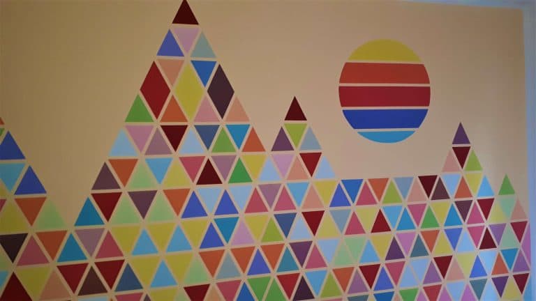 How to Paint Baby Room Wall 14 triangles wall painting