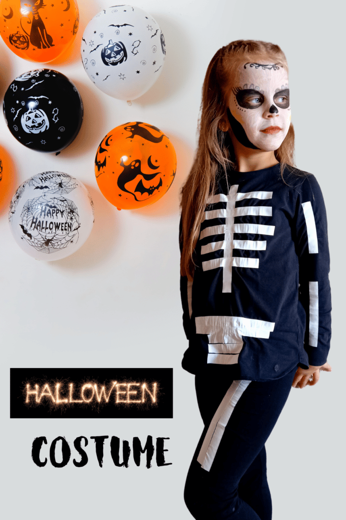 diy kids skeleton costume