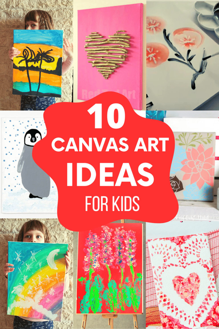 14 Simple Canvas Painting Ideas for Kids - Easy Techniques!