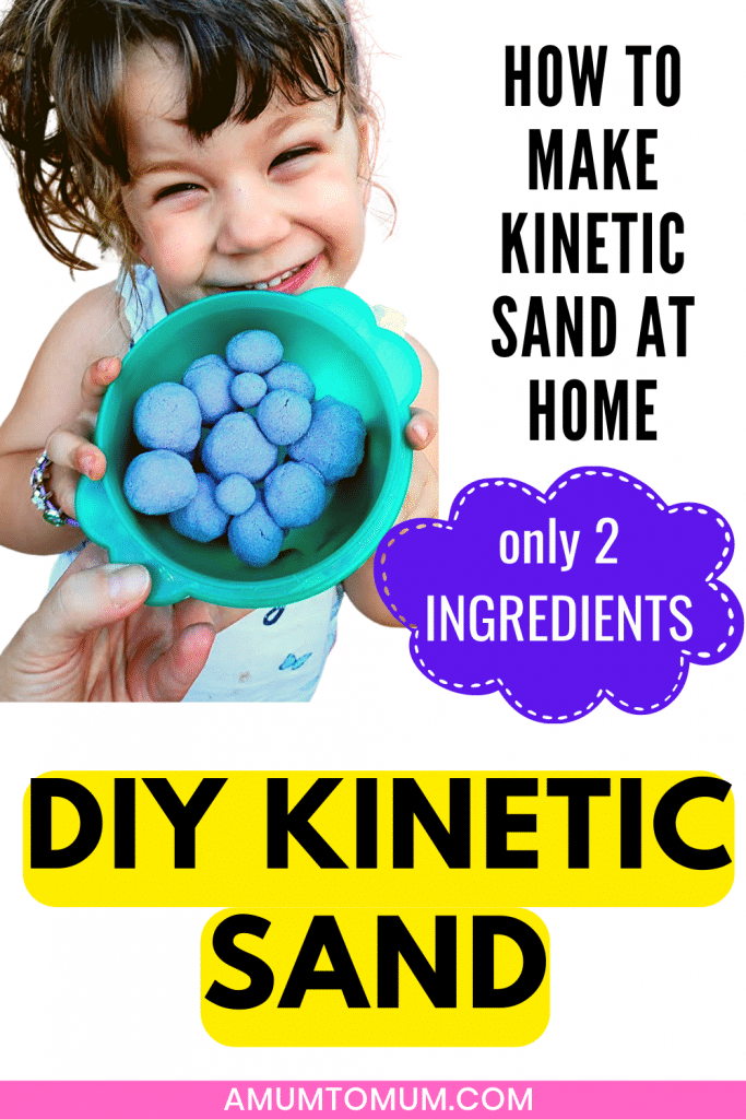 Easy DIY Kinetic Sand Recipe Tutorial + 10 Activities - Fun with Mama