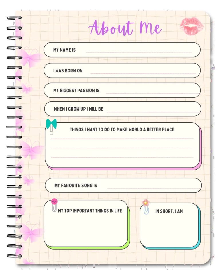 Printable Journal for Girls - Use it Over and Over