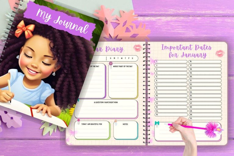 Printable Journal for Girls - Use it Over and Over 11 first diary for girls