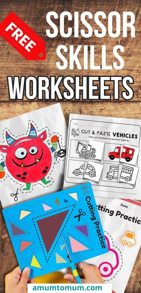 Printable Fourth of July Scissor Skills Practice Worksheets