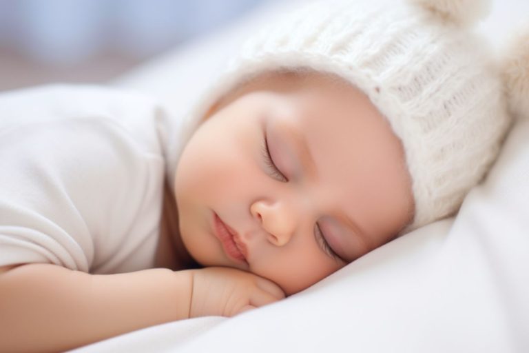 a baby sleeping after a 40 seconds to get to sleep technique