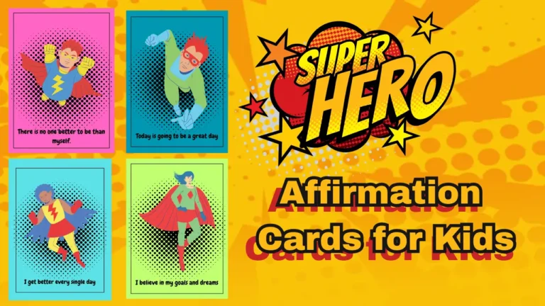 Superhero Affirmation cards for kids