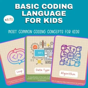 Basic coding language for kids flashcards