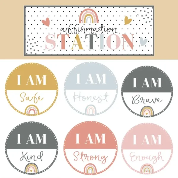 encouragement affirmations for classroom decorations for preschool and elementary school kids